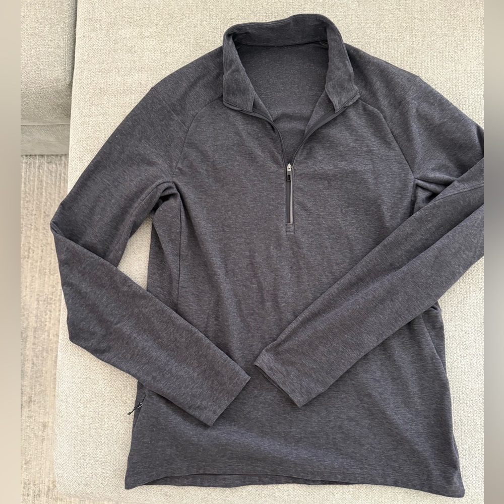 Men’s quarter zip grey lululemon jacket size L
